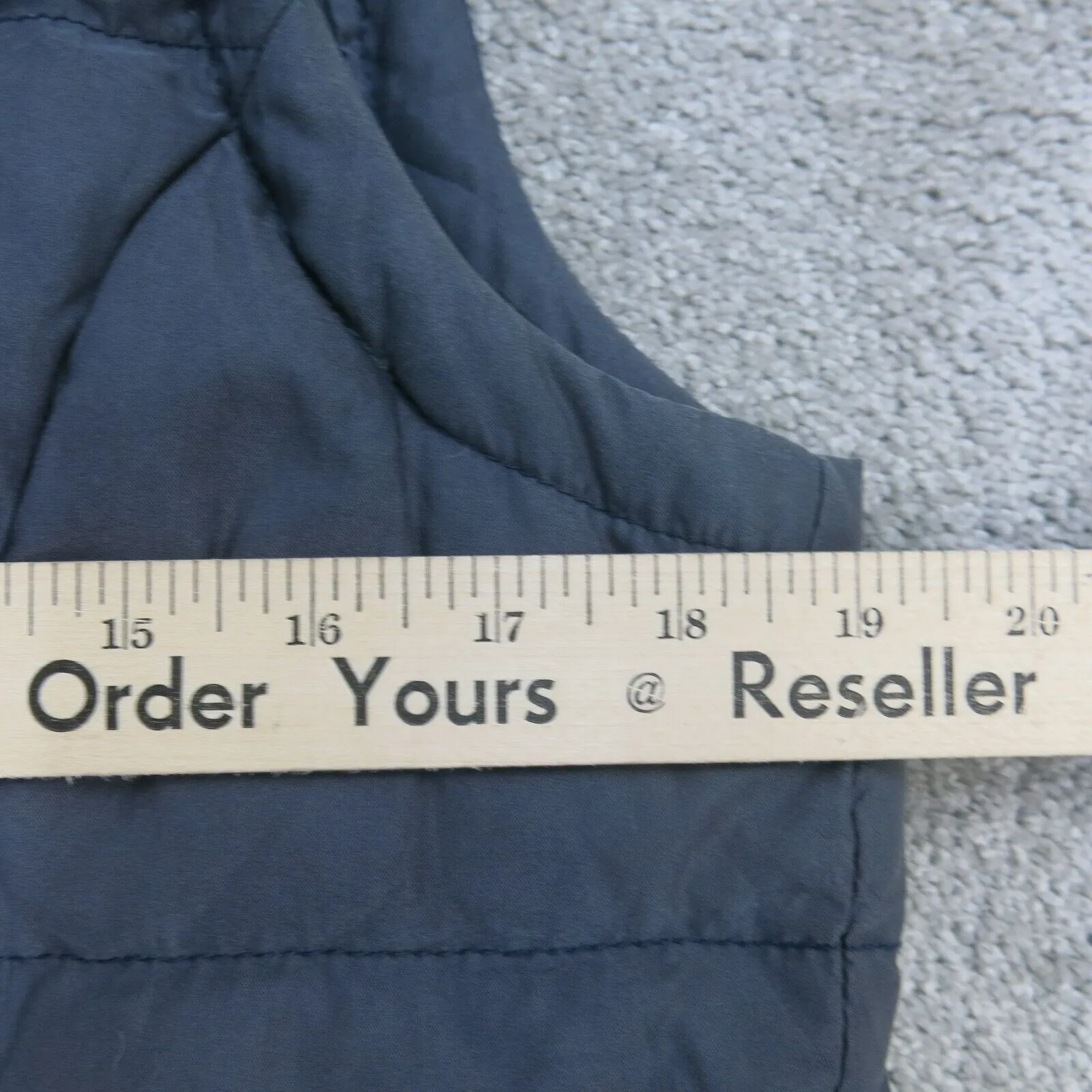 Abercrombie & Fitch Vest Women Large Gray Sleeveless Full Zip Down Puffer Jacket
